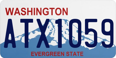 WA license plate ATX1059