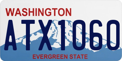 WA license plate ATX1060