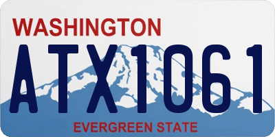 WA license plate ATX1061