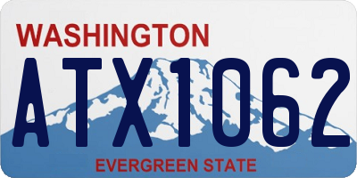WA license plate ATX1062