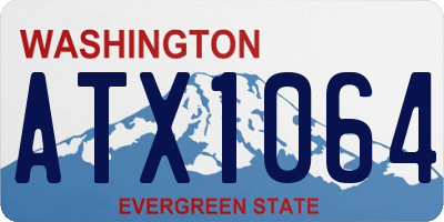 WA license plate ATX1064