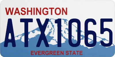 WA license plate ATX1065