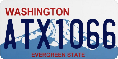 WA license plate ATX1066