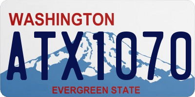 WA license plate ATX1070