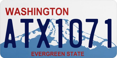 WA license plate ATX1071