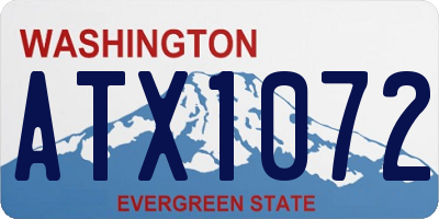 WA license plate ATX1072