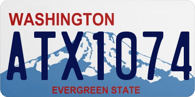 WA license plate ATX1074