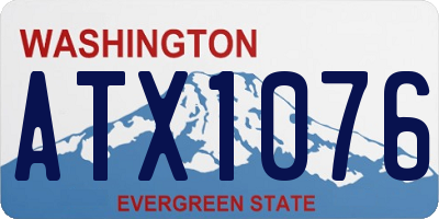 WA license plate ATX1076