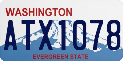 WA license plate ATX1078