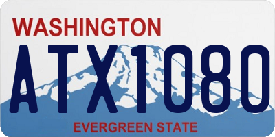 WA license plate ATX1080