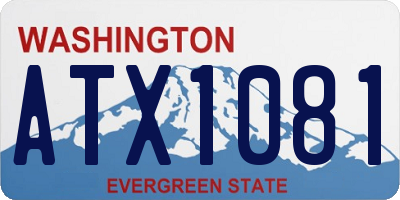 WA license plate ATX1081