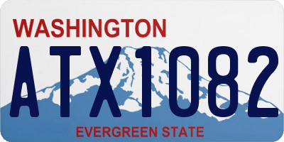 WA license plate ATX1082