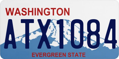 WA license plate ATX1084