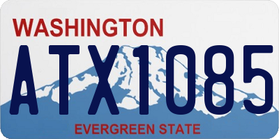 WA license plate ATX1085