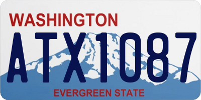 WA license plate ATX1087