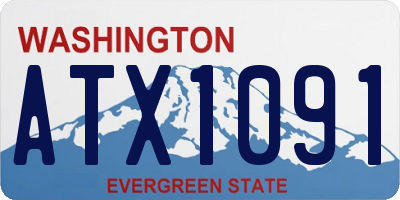 WA license plate ATX1091