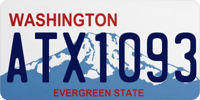 WA license plate ATX1093