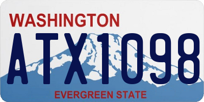 WA license plate ATX1098