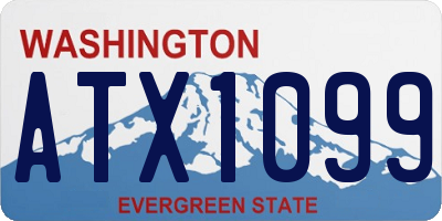 WA license plate ATX1099