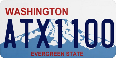 WA license plate ATX1100