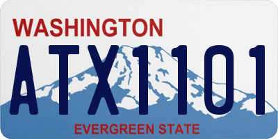 WA license plate ATX1101