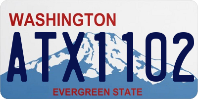 WA license plate ATX1102