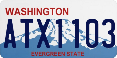 WA license plate ATX1103