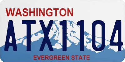WA license plate ATX1104