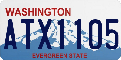 WA license plate ATX1105