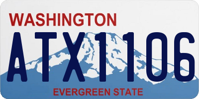 WA license plate ATX1106