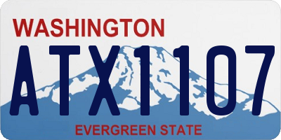 WA license plate ATX1107
