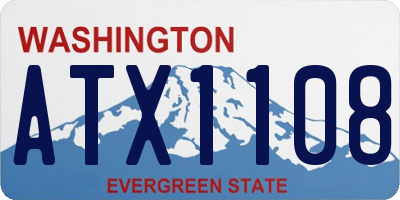 WA license plate ATX1108