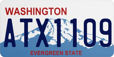 WA license plate ATX1109