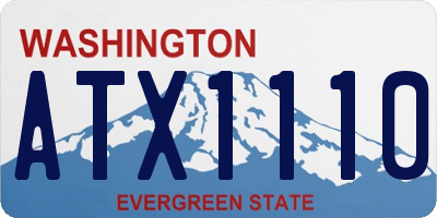 WA license plate ATX1110