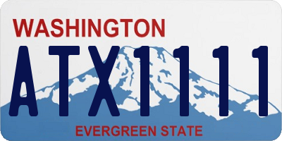 WA license plate ATX1111