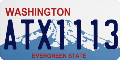 WA license plate ATX1113