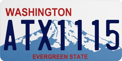 WA license plate ATX1115