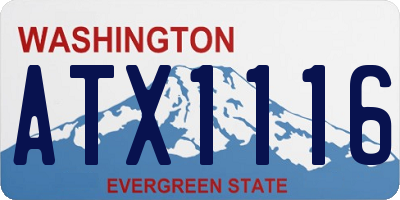 WA license plate ATX1116