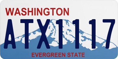 WA license plate ATX1117