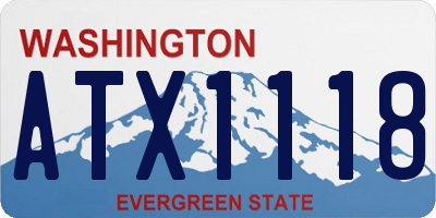 WA license plate ATX1118