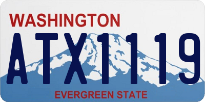 WA license plate ATX1119