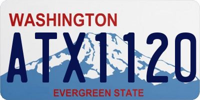 WA license plate ATX1120