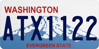 WA license plate ATX1122