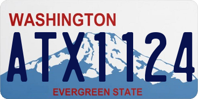 WA license plate ATX1124