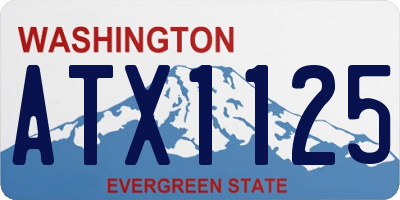 WA license plate ATX1125