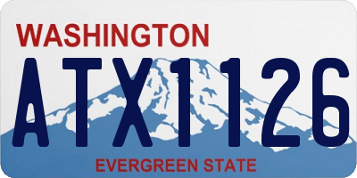 WA license plate ATX1126