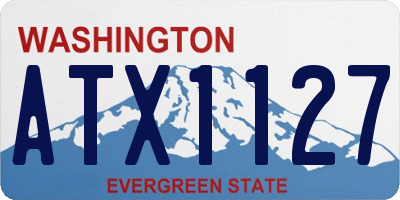 WA license plate ATX1127