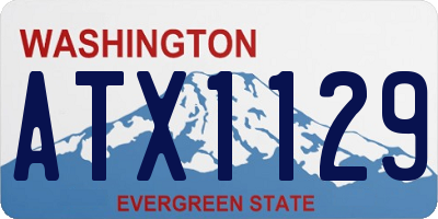 WA license plate ATX1129