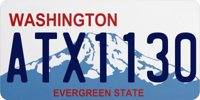 WA license plate ATX1130