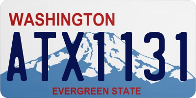 WA license plate ATX1131
